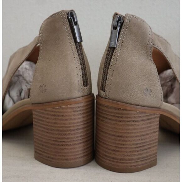Lucky Brand Women's Sz 10M Dune/Beige Saimy Cutout Peep-Toe Dress Sandals - Picture 3 of 8